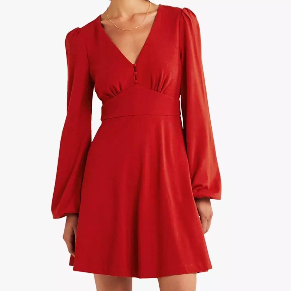 Boden V-Neck Jersey Tea Dress Long